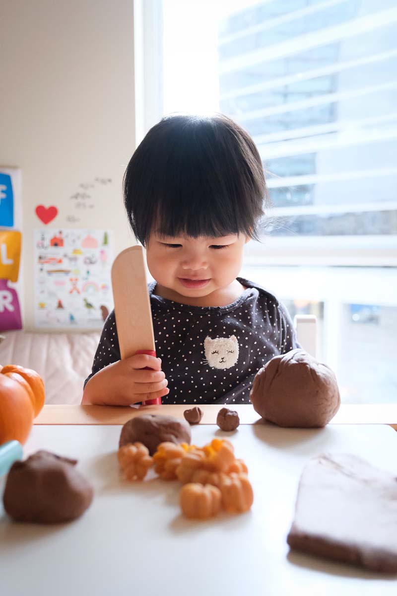 Growing Pumpkin Patch Pretend Play with Young Toddler